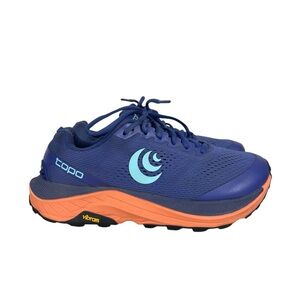 Topo Athletic Ultraventure 3 Trail Running Shoes Blue Orange Women’s Size 8